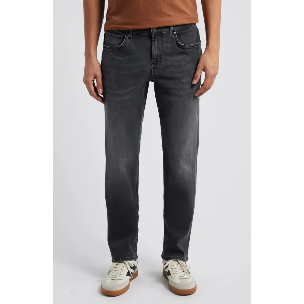 7 FOR ALL MANKIND Jeans Mens Size 38 Dark Grey Wash THE STRAIGHT $188
